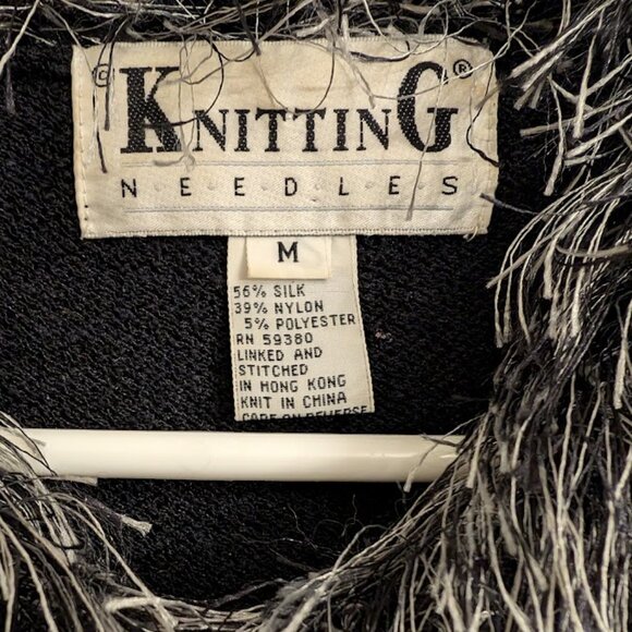 Vintage 80s/ 90s Silk Blend Statement Cardigan - Picture 7 of 11